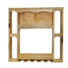 Bar De Parede Rústico Garrafas, Copos E Taças Madeira Natural