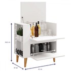 Bar Drink 3 Portas Basculantes Branco Tx - Be Mobiliário