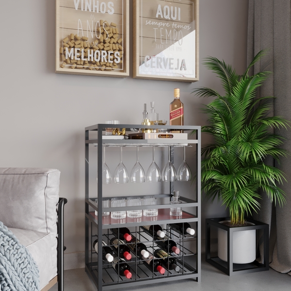 Bar E Adega Para Vinhos, Bebidas E Cristaleiras Royal - Marsa