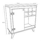 Bar Glasgow 1 Pt Preto E Madeirado