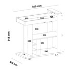 Bar Móvel Tampo Em Espelho Amazonas Artely Preto