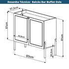 Bar Oslo Cor Nero Base Madeira Preta