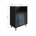 Bar Porta De Vidro Samba Cabecasa Madeiraoriginals Preto Argel