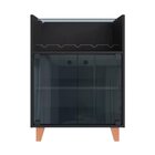 Bar Porta De Vidro Samba Cabecasa Madeiraoriginals Preto Argel