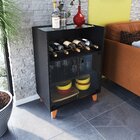 Bar Porta De Vidro Samba Cabecasa Madeiraoriginals Preto Argel