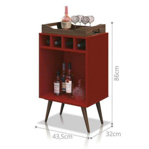 Bar Pub Com Bandeja V Vermelho