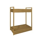 Bar Sala De Jantar Freijó Base De Ferro Dourada - Vallisa Dec