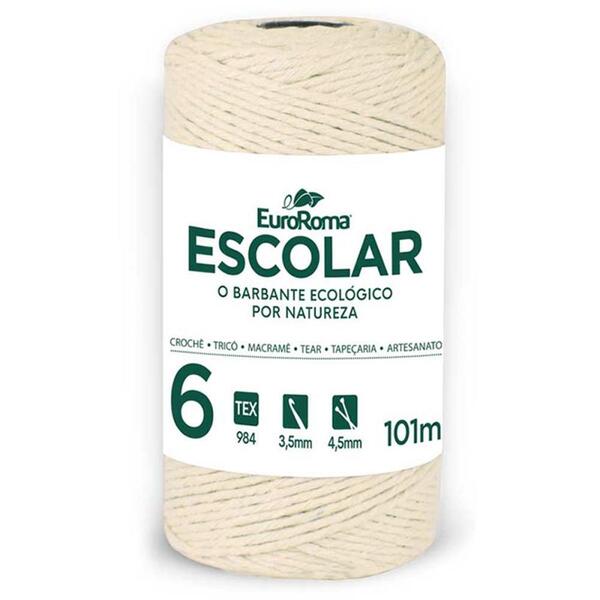 Barbante Cru 100g 4/6 Fios Rolo 101m