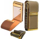 Barbeador Eletrico Barba Aparador Portatil Recarregavel Couro