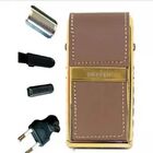 Barbeador Eletrico Barba Aparador Portatil Recarregavel Couro