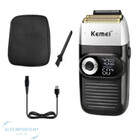 Barbeador Elétrico Kemei Km2026 Sem Fio Dysplay Digital