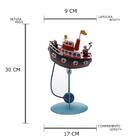 Barco Com 2 Pessoas E Balanço De Aço Inox/ferro 17x9x30cm