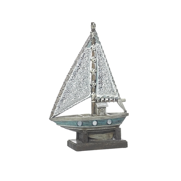 Barco Decorativo Em Poliresina 37cm - Imporcelos