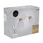 Barra com 2 Spot Kanel 2Xe27 Metal com Madeira Branco Fosco Inspire