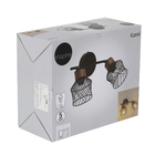 Barra 2 Spot Kanel 2Xe27 Metal e Madeira Preto Fosco Inspire