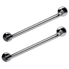 Barra Alça Apoio 40cm Aço Inox Kit 2 Uni Acessibilidade Pcd C