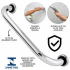 Barra Alça Suporte Apoio Banheiro Idoso Pne Deficiente 50 Cm