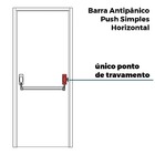 Barra Antipânico Push Simples Durati Cinza
