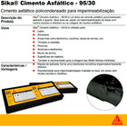 Barra Asfalto Betume Cimento Asfaltico Impermeabilização Sika