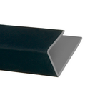 Barra de Acabamento Externo Tipo J de Plástico PVC 6,00mx2,6x4cm Preto Macheto