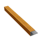 Barra de Acabamento Interno Tipo J de Plástico PVC 3,00mx2,5x4cm Cumarú Macheto
