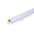 Barra de Acabamento L Reto em MDF 270x2,5x1,5cm Branco  Premium  Artens 1 peça