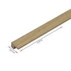 Barra de Acabamento L Reto em MDF 270x2,5x1,5cm Italy Oak Premium  Artens 1 peça