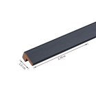 Barra de Acabamento L Reto em MDF 270x2,5x1,5cm Titanium Premium  Artens 1 peça