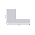 Barra de Acabamento L Reto em MDF 2,5x270cm Nanquim Premium Moldurama