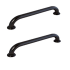 Barra De Apoio 50cm Alça Inox Preto Kit 2 Uni Idoso Cadeirant