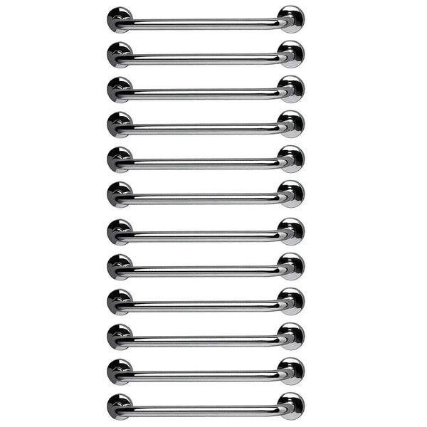 Barra De Apoio 60cm Aço Inox Kit 12 Uni Suporte Acessibilidad