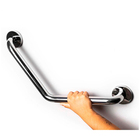 Barra De Apoio Alça Inox 20x20 Angular Idoso Cadeirante Banhe