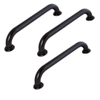 Barra De Apoio Alça Inox 40cm Preto Kit 3 Unidades Cadeirante