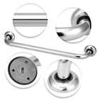 Barra De Apoio Em Aluminio 60cm Idosos Deficientes Banheiros