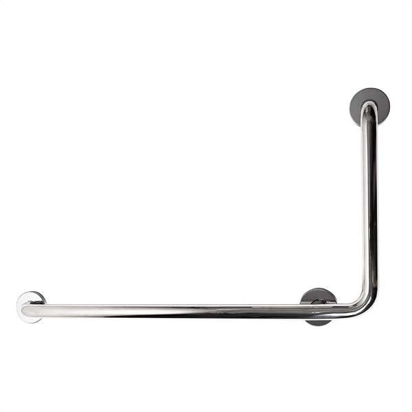 Barra De Apoio Em L 40x80cm Idoso E Deficiente Inox  Polido