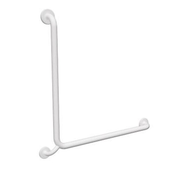 Barra De Apoio Em L Alumínio Branco 80 Cm