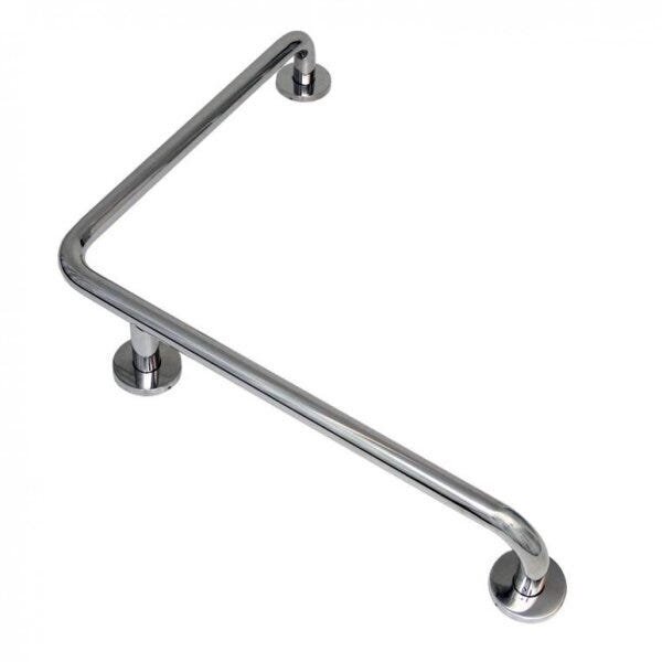 Barra De Apoio Em L Para Box 66,8cm Em Inox Polido Geris Inox