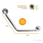 Barra De Apoio Idoso E Deficiente 120°40x40cm Inox Polido