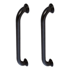 Barra De Apoio Inox 50cm Preto Alça Kit 2 Unidades