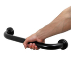 Barra De Apoio Inox 50cm Preto Alça Kit 3und Acessibilidade