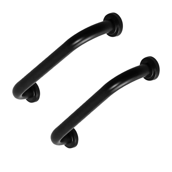 Barra De Apoio Kit 2 Unidades Alça Preta 60cm Inox Cadeirante