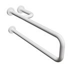 Barra De Apoio Lateral Fixa Alumínio Branco 70 Cm Esquerdo