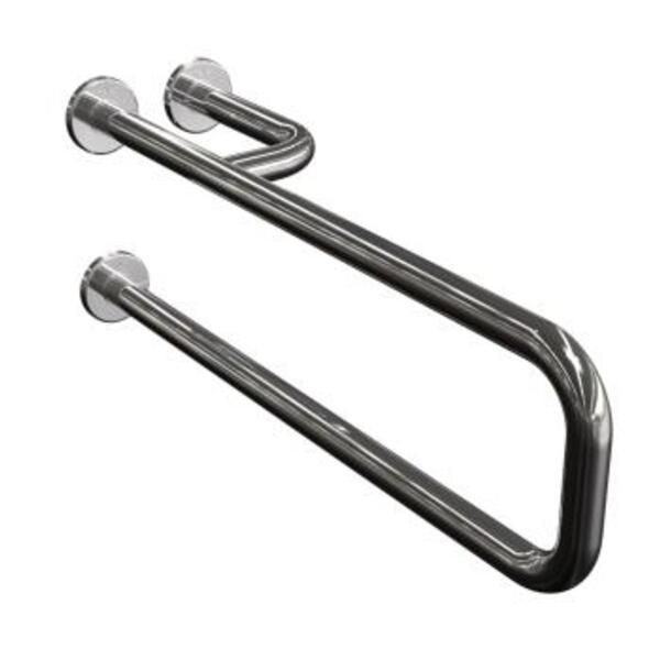 Barra De Apoio Lateral Fixa Alumínio Polido 70 Cm Esquerdo