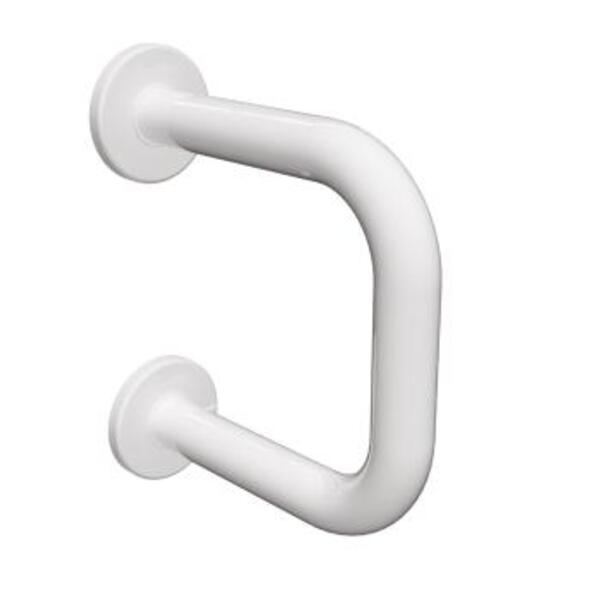 Barra De Apoio Lateral Para Lavatório Alumínio Branco 20 Cm