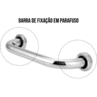 Barra De Apoio Para Banheiro 30cm Idoso Segurança Mobilidade