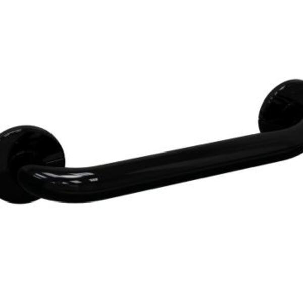 Barra De Apoio Para Banheiro Alumínio Preto 80 Cm