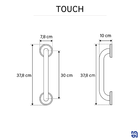 Barra de Segurança Aço Inox 38cm Preto Fosco Sensea