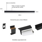 Barra De Suporte P/ Cozinha Aérea Master 60cm Grafite Schmit