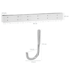Barra Magnética Imã 40cm Com 6 Ganchos Multiusos Para Facas E