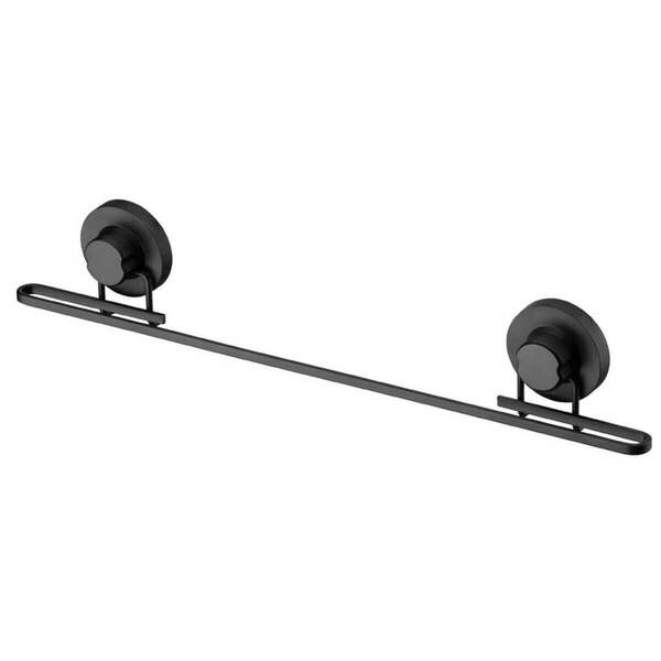 Barra Para Cozinha Com Ventosa 50cm Preta Pendurar Utensílios